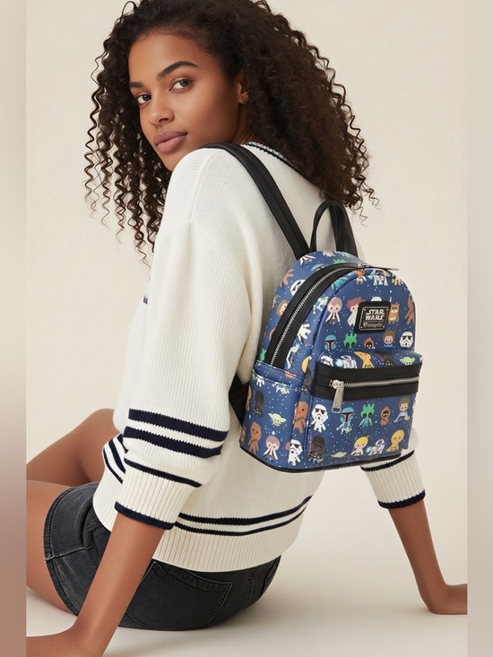 Disney Parks Handbags - Disney Parks Star Wars Lounge fly SChibi Characters Cute Mini Backpack Like New